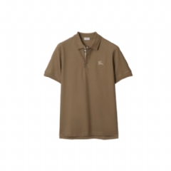 Burberry Men Cotton Polo Shirt Clay brown 81169821