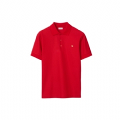 Burberry Men Metal EKD Cotton Polo Shirt Crayon red 81182931
