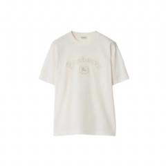 Burberry Men Gothic Logo Cotton T-shirt Chalk white 81160631