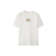 Burberry Men EKD Check Cotton T-shirt Chalk white 81161701