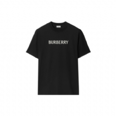 Burberry Men Logo Cotton T-shirt Black 81223871