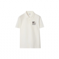 Burberry Men EKD Sketch Cotton Polo Shirt Chalk white 81219661