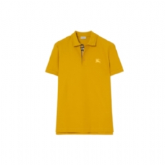 Burberry Men Cotton Polo Shirt Pear yellow 81269341