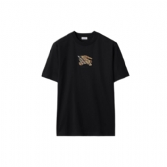 Burberry Men EKD Check Cotton T-shirt Black 81161691