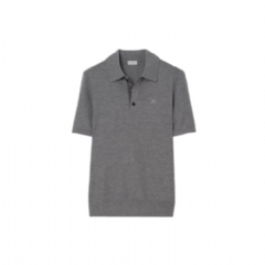 Burberry Men Cashmere Polo Shirt Mid grey melange 81264101
