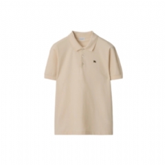 Burberry Men Metal EKD Cotton Polo Shirt Clam beige 81255261
