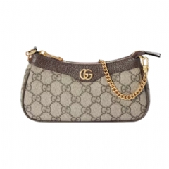 Gucci Women Ophidia mini bag beige and ebony Supreme ‎764960 K9GSG 8367