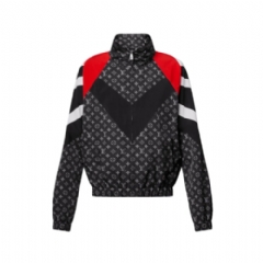 Louis Vuitton Men Monogram Printed Nylon Tracksuit Top 1AILQ4