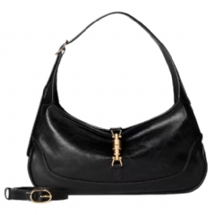 Gucci Women Jackie Slim small shoulder bag black hand-treated leather ‎863137 AAGFZ 1000