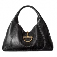 Gucci Women Gucci Softbit python maxi shoulder bag black 837466 EABFQ 1000