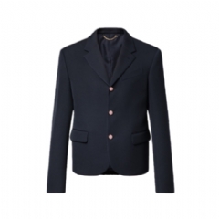 Louis Vuitton Men Cropped Classic Single-Breasted Jacket 1AIMUV