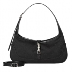 Gucci Women Jackie Slim small shoulder bag black GG canvas ‎863137 FAFV4 1000