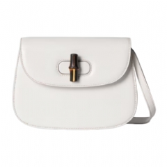 Gucci Women Bamboo mini bag white leather 867162 AAGF1 9250