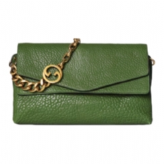 Gucci Women Large shoulder bag with chain green GG leather ‎857362 AAFWV 3702