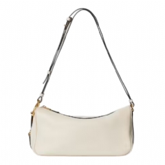 Gucci Women Gucci Half Horsebit medium shoulder bag ivory leather ‎860787 AAFDM 9540