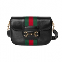 Gucci Women Gucci Horsebit 1955 small shoulder bag black leather 866762 AAGIQ 1053