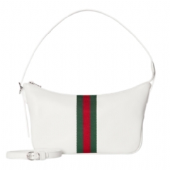 Gucci Women Lunetta small crossbody bag white leather ‎863406 AAGF7 9251