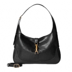 Gucci Women Gucci Jackie 1961 medium shoulder bag black leather 863136 AAGDJ 1000