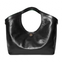 Gucci Women Gucci Giglio large tote bag black leather 853971 AAF2H 1060