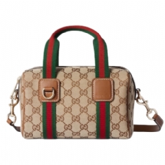 Gucci Women Gucci Mini GG handbag beige and brown GG canvas ‎859975 FAFWX 9870