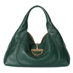 Gucci Women Gucci Softbit maxi shoulder bag green leather 837466 AAEAO 3020