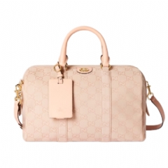 Gucci Women Ophidia medium boston bag pink GG canvas 857595 AAF09 6843