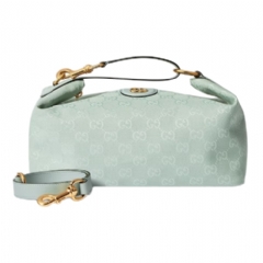 Gucci Women Gucci Vanity medium top handle bag icy blue GG canvas 857799 AAF0Y 1545