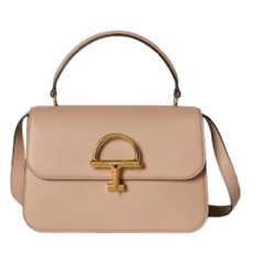 Gucci Women Gucci Siena medium top handle bag pink beige leather 855535 AAEDB 5753