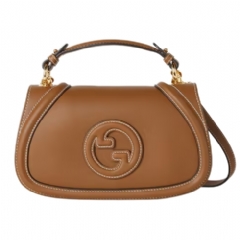 Gucci Women Gucci Blondie medium top handle bag brown leather ‎815714 AAEC2 2718