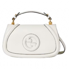Gucci Women Gucci Blondie medium top handle bag white leather 815714 AAEC2 9050