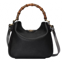 Gucci Women Gucci Diana small shoulder bag black leather ‎746251 UAAAY 1092