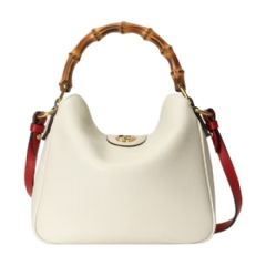 Gucci Women Gucci Diana small shoulder bag white leather ‎746251 UAAAY 9043