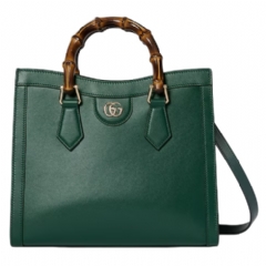 Gucci Women Gucci Diana medium tote bag green leather ‎853226 AAEDB 3020
