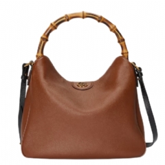 Gucci Women Gucci Diana large shoulder bag brown leather 746245 UAAAY 2548