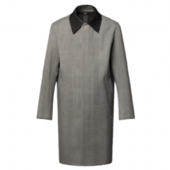 Louis Vuitton Men Raincoat With Damier Suede Collar 1AGMRX