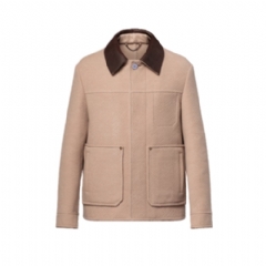 Louis Vuitton Men Double Face Silk And Wool-Blend Chic Workwear Blouson 1AFYB7