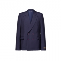 Louis Vuitton Men Double-Breasted Mohair Jacket 1AJU52