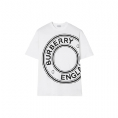 Burberry Men Logo Graphic Cotton T-shirt White 81209491