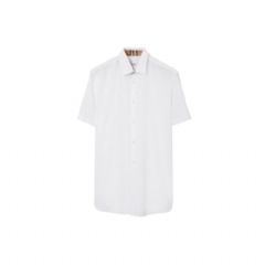 Burberry Men Slim Fit Stretch Cotton Shirt White 80795941