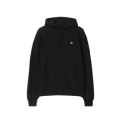 Burberry Men Cross Stitch EKD​ Cotton Hoodie Black 81109381