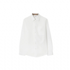Burberry Men Cotton Poplin Shirt White 81131351
