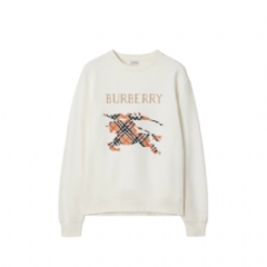 Burberry Men Cross Stitch EKD​ Cotton Sweatshirt Chalk white 81105471