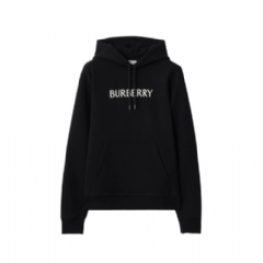 Burberry Men Logo Cotton Hoodie Black 81189991