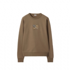 Burberry Men EKD Check Cotton Sweatshirt Clay brown 81160841