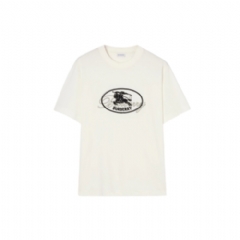 Burberry Men Knight Stamp Cotton T-shirt Chalk white 81234321