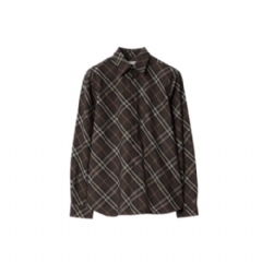 Burberry Men Relaxed Fit Check Cotton Shirt Truffle brown 81150891