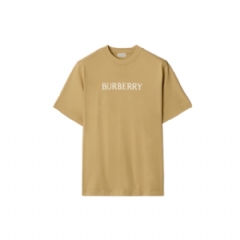 Burberry Men Logo Cotton T-shirt Flax beige 81223901