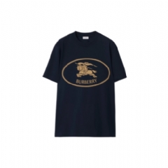 Burberry Men Knight Stamp Cotton T-shirt Navy 81101141