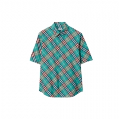 Burberry Men Relaxed Fit Check Cotton Shirt Atom blue 81204271