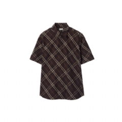 Burberry Men Relaxed Fit Check Cotton Shirt Truffle brown 81161271